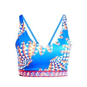 Adidas X Farm Rio Medium-Support Blue Bra Plus Size Adjustable Straps 2X